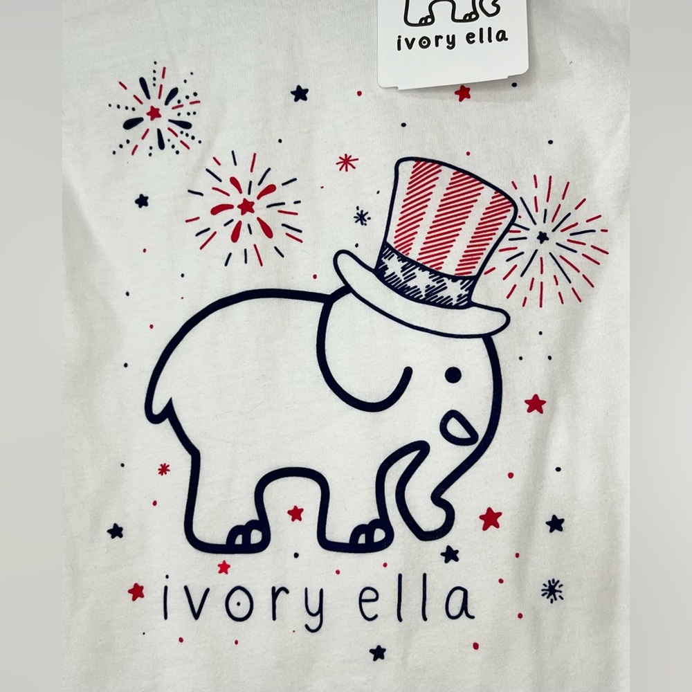 Ivory Ella Fireworks 4th of July USA Americana Elephant Tank
Top - Picture 2 of 6